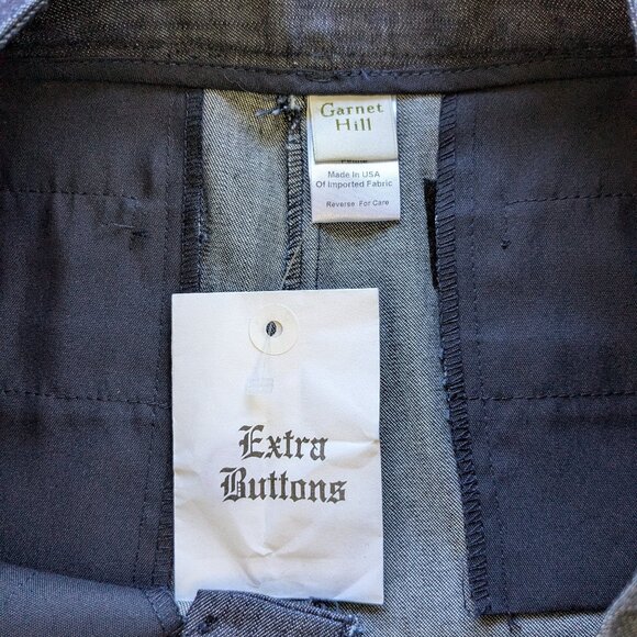 Garnet Hill NWOT Denim Cotton Wide Leg Trouser Pants Jeans Size 10 Petite Modern - Picture 4 of 10